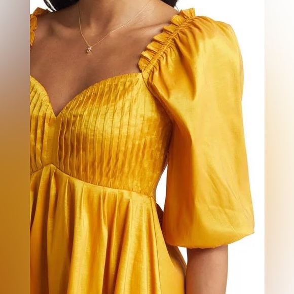 Vici Yellow Babydoll Dress in Small - Picture 2 of 6